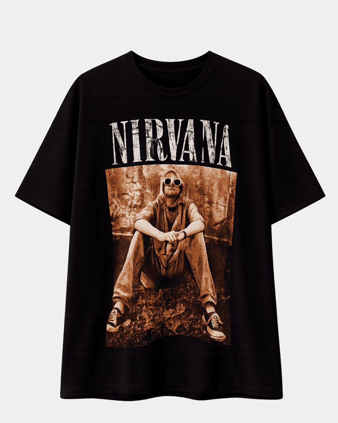 Black Nirvana Vintage Oversized Graphic Tee