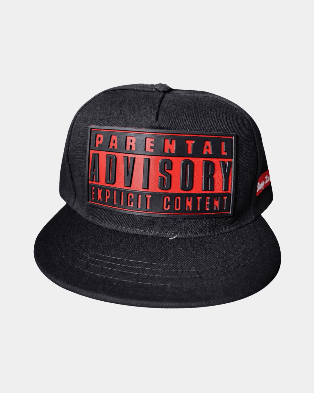 Parental Advisory Black & Red Snapback Cap